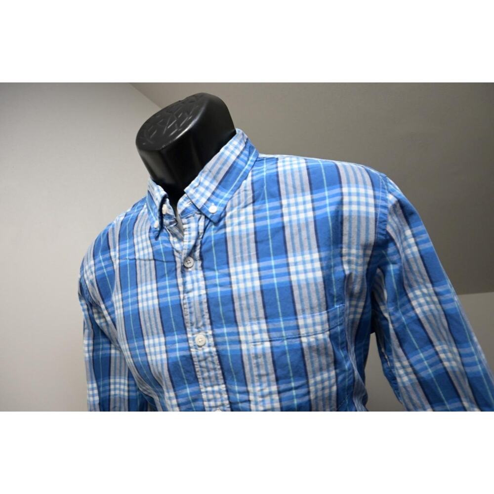 J Crew Slim‎ Fit Dress Shirt Plaid Casual Long Sleeve Front Pocket Mens Large